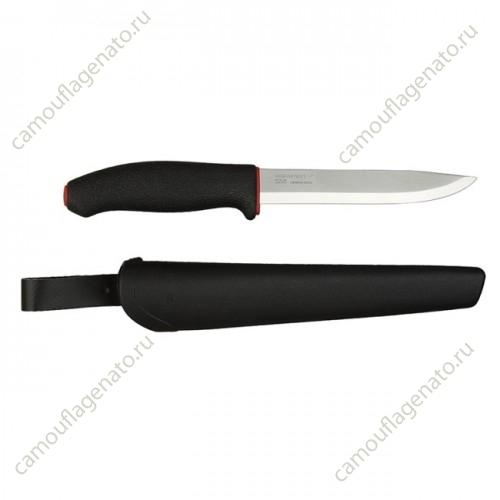 Нож Мора 711, углеродистая сталь черный/красный купить