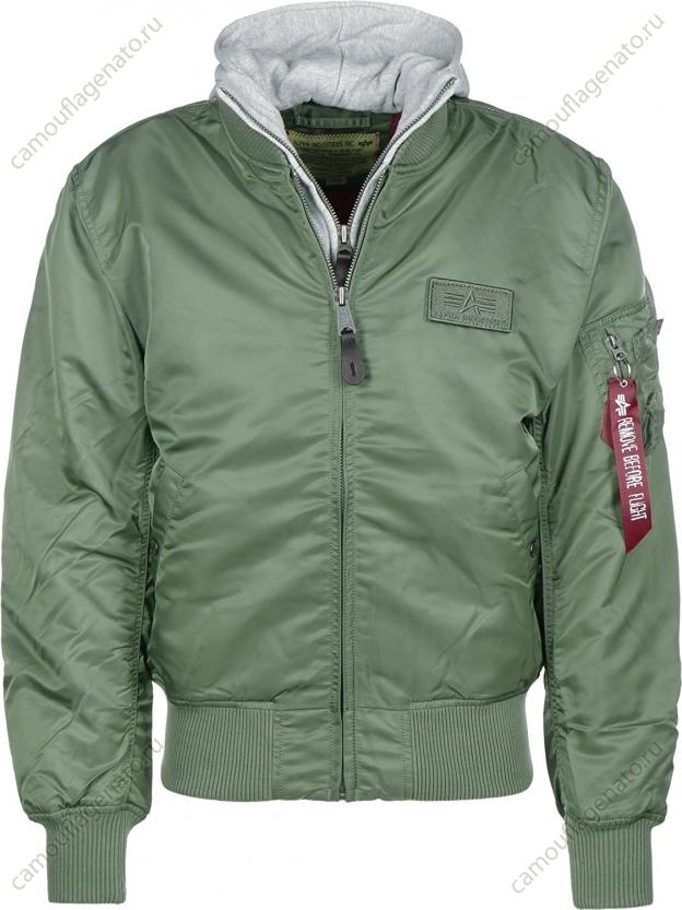Куртка "Бомбер" МА1 D-tec" зеленый, Германия, Альфа Индастриз купить