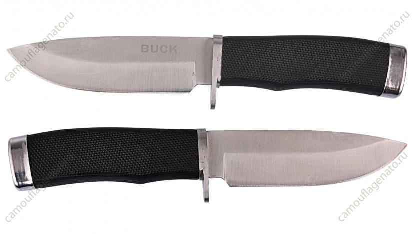 Нож  BUCK c фиксированным клинком серебро купить