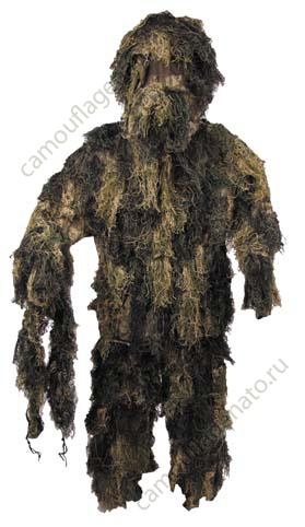Маскировочный костюм охотника "Ghillie Suit"  Зеленый  Германия купить
